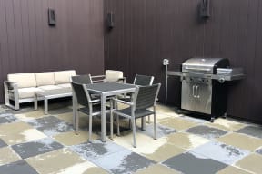 BBQ area with seating 