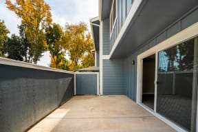 Private Patios at Sixty58 Townhomes in Sacramento, CA