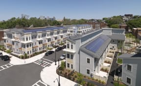 Solar panels on town homes
