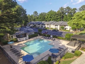 Harvard Place Apartments, Lithonia GA, apartment community pool overview
