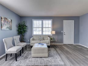 model renovated living room at The Creek at St Andrews, South Carolina, 29210