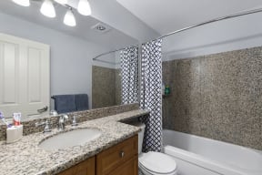Villaggio on Yarrow Bay bathroom with shower tub