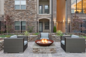 Brizo firepit and seating