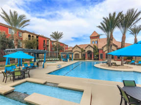 Montecito Pointe Community Clubhouse With Swimming Pool in Las Vegas, NV Apartments for Rent