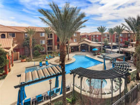 Montecito Pointe Poolside Sundeck in Las Vegas Apartments