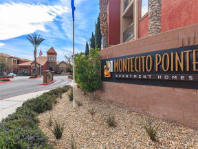 Welcoming Montecito Pointe Property Signage in Las Vegas Apartment Rentals for Rent
