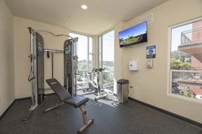 Fitness room  l Metro 510 in Riverside Ca