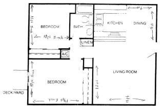 Two Bedroom Floorplan 910sft