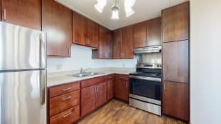 English - 1 bedroom - upgraded kitchen with stainless steel appliances and new cabinetry
