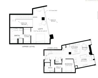 2&#x2B;C Floor plan at Custom House, St. Paul, 55101
