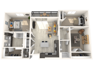 C3 2 bedroom 2 Bath Floor Plan C3 2 bedroom 2 Bath Floor Plan at Paradise @ P83, Peoria, 85382