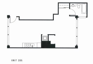 Broadway Lofts 1 Bedroom Floor Plan