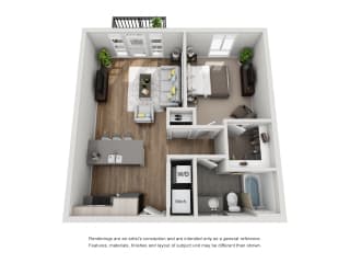 Castle, 1 br / 1 ba, 679 sq. ft.