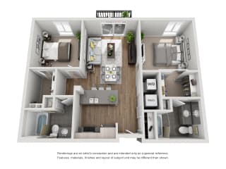 Grays, 2 br, 2 ba, 906 sq. ft.