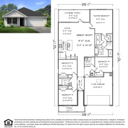 Ryder FE G 4 Bed 2 Bath Floor Plan Ryder FE G Floor Plan, 4 Bed 2 Bath, 2031 SQ.FT.