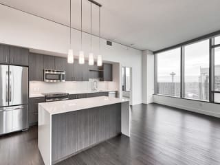 C1-Penthouse Penthouse kitchen at Cirrus, Seattle, Washington