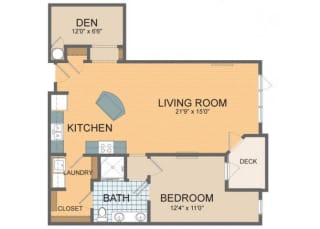 Parkside B Floor Plan at The Residences at Park Place, Kansas