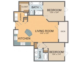 Parkside C Floor Plan at The Residences at Park Place, Leawood, KS, 66211