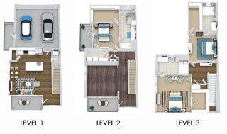 Harris Townhome with Attached Garage and Fenced-in Yard Harris + garage & yard. 3 bedroom townhome. Kitchen with island open to living/dinning room. 3 full bathrooms + powder room. Walk-in closets. patio/balcony open to yard.
