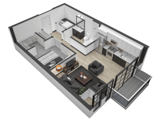 S3I, 1 br / 1 ba