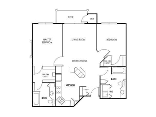 The Gables at Park Pointe Dogwood Floor Plan The Gables at Park Pointe Apartments in St. Louis Park, MN 2 Bedroom 2 Bath