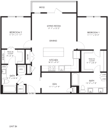 Copeland Apartments Unit B4 Floor Plan
