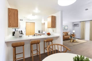 GoGo West Apartments 2 Bedroom Model Kitchen and Breakfast Bar