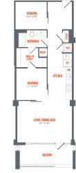 Legacy West End Apartments A8 Floor Plan