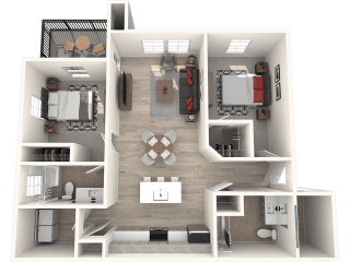 RedPoint Apartments Two Bedroom