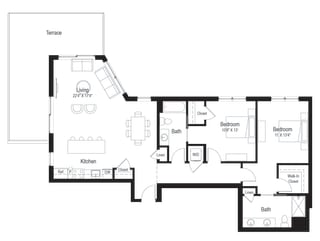 Rialto Apartments Penthouse 4 Floor Plan