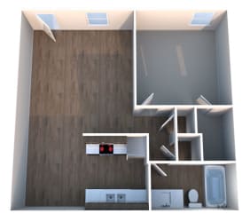 A One Bed One Bath Floorplan A One Bed One Bath Floorplan at Summerstone Apartments, Victoria, TX