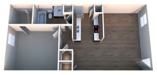 B One Bed One Bath Floorplan B One Bed One Bath Floorplan at Summerstone Apartments, Victoria, 77901