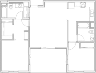 2 bedroom floor plan image