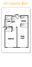 One Bedroom floorplan image at St James