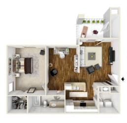 Floor Plan One Bed With Study