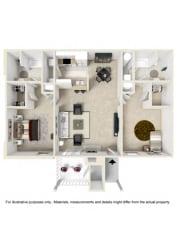 Floor Plan 2 BEDROOM - PHASE 1
