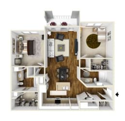 Two Bedroom, Two Bathroom Floor Plan Two Bedroom, Two Bathroom Floor Plan