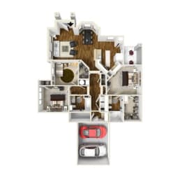 Three Bedroom, Two Bathroom Floor Plan Three Bedroom, Two Bathroom Floor Plan