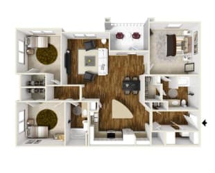 Three Bedroom, Two Bathroom Floor Plan Three Bedroom, Two Bathroom Floor Plan