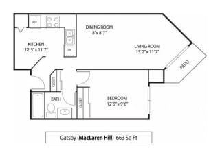 MacLaren Hill Apartments in St. Paul, MN 1 Bedroom 1 Bathroom Apartment