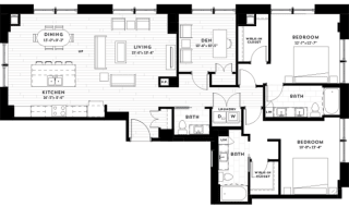 PH5 Floor plan PH5 Floor plan at Custom House, St. Paul, MN 55101