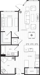 VodaApartments_Kirkland_WA_1 Bedroom_1 Bathroom_Den VodaApartments_Kirkland_WA_1 Bedroom_1 Bathroom_Den