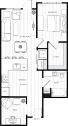 VodaApartments_Kirkland_WA_1 Bedroom_1 Bathroom_Spacious Den VodaApartments_Kirkland_WA_1 Bedroom_1 Bathroom_Spacious Den