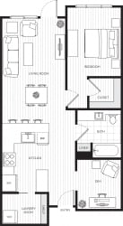 VodaApartments_Kirkland_WA_1 Bedroom_1 Bathroom_Spacious VodaApartments_Kirkland_WA_1 Bedroom_1 Bathroom_Spacious