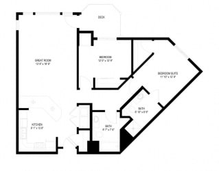 The Heron Floorplan Waterstone Apartments in Minnetonka, MN F The Heron