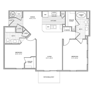 arlington park apartments floor plan c2