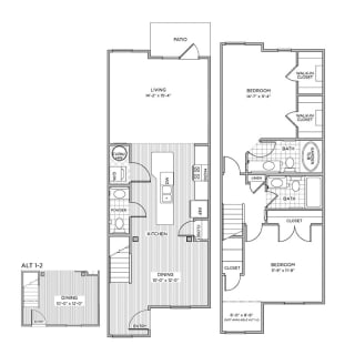 arlington park apartments floor plan cth1