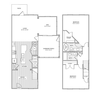 arlington park apartments floor plan cth3