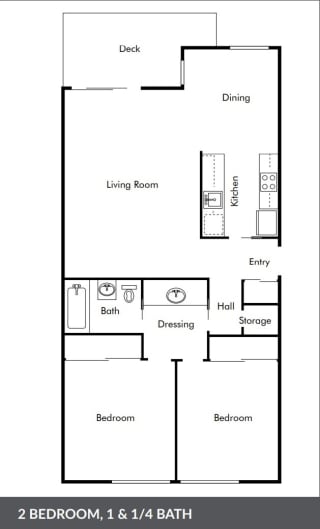 Two Bedroom Floorplan Type B
