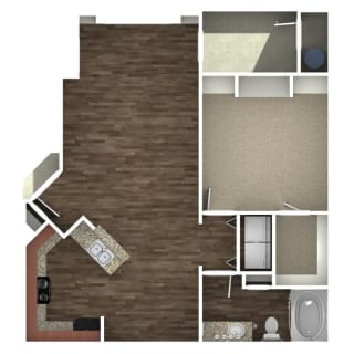 The Presley at Whitney Ranch Apartments Girl Happy Classic Floor Plan